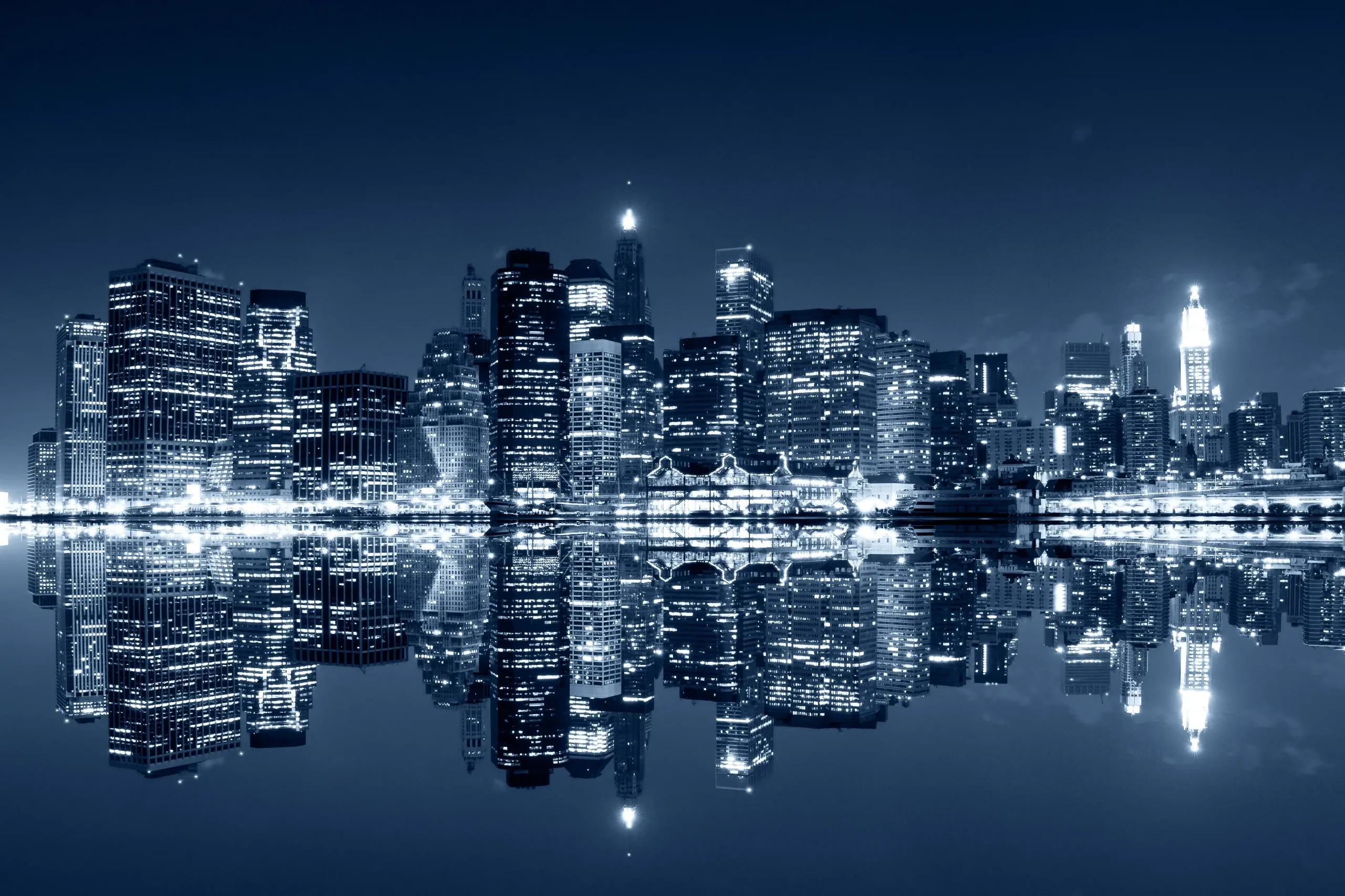 Manhattan skyline at night